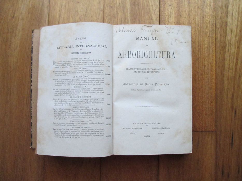 Agricultura - Manual Arboricultura - 1875 - Livro Antigo