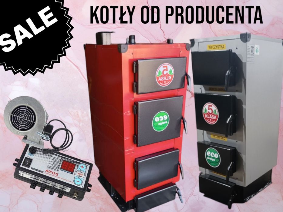 Kocioł kotły 5kW do 60m2 Piec piece drewno węgiel pelet pellet klasa