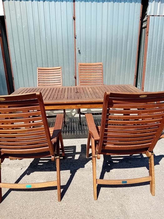 Zestaw ogrodowy drewniany