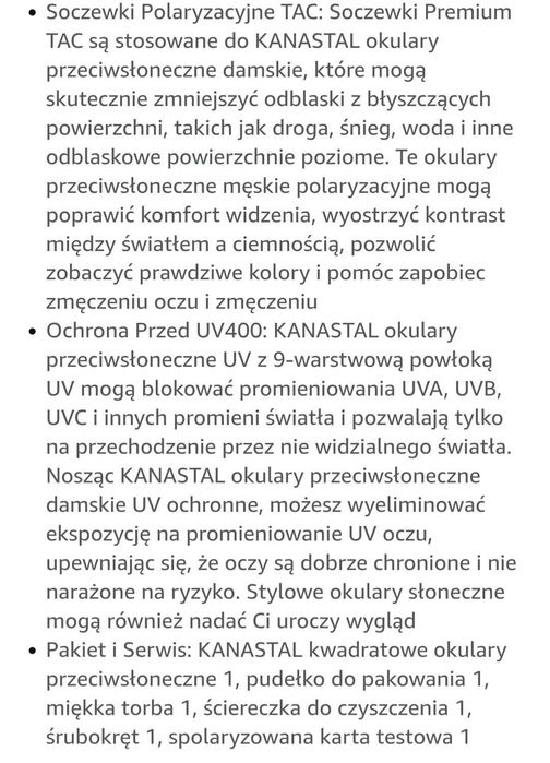 Okulary przeciwsłoneczne KANASTAL UV400