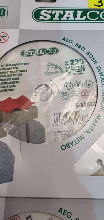 Tarcza diamentowa Stalco 230 mm segmentowa - Gorlice komismadej.pl