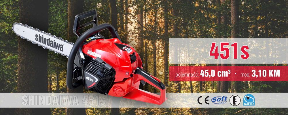 Pilarka spalinowa Shindaiwa 451S - 5 lat gwarancji Made In JAPAN