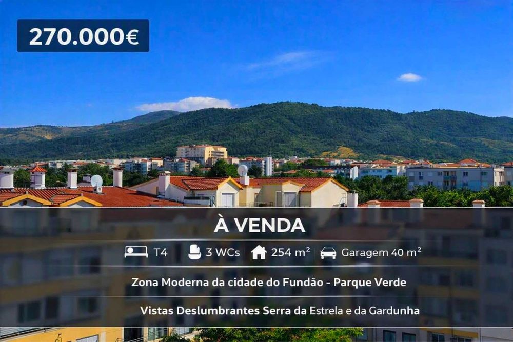 APARTAMENTO T4 DUPLEX 246m2 Zona Moderna Fundão