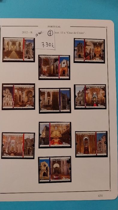 Selos de Portugal Novos c/ goma- 2012- Ref. 1- 26/11