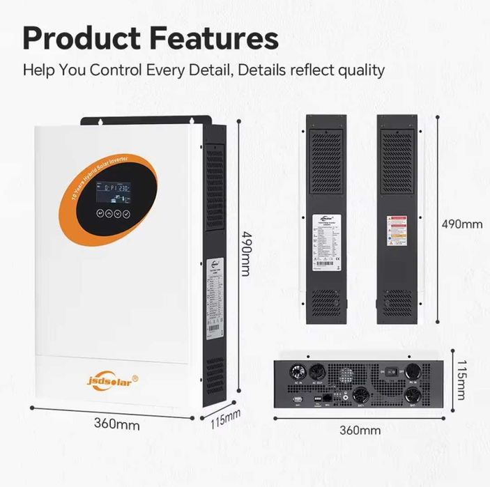 Гібридний сонячниЙ інвертор Jsdsolar 4кW-24V