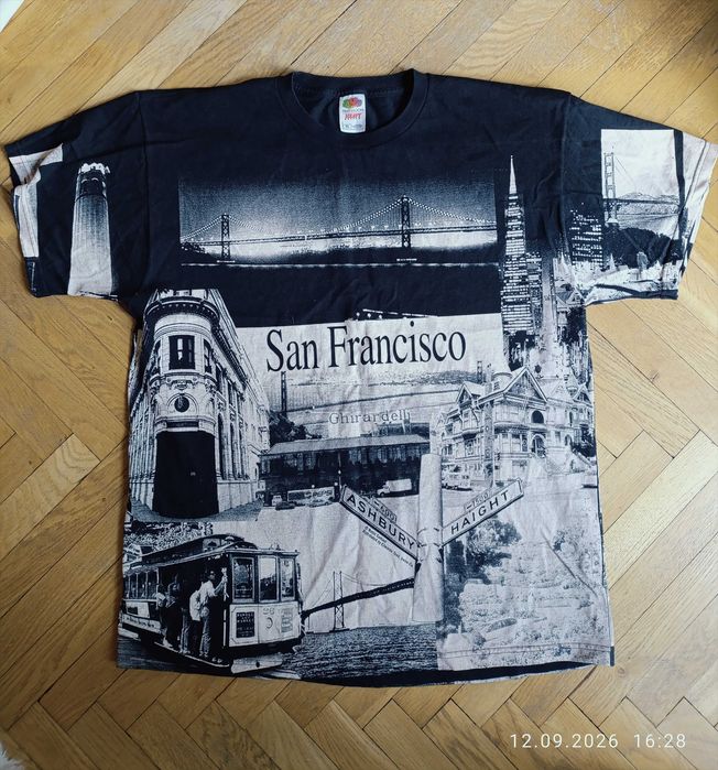 Fruit of the Loom - męski duży t-shirt - San Francisco - XL