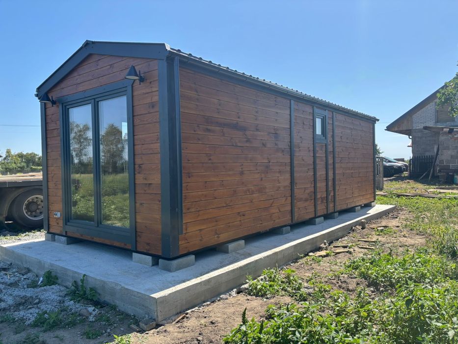 Domek drewniany 8x3.2 letniskowy całoroczny mobilny