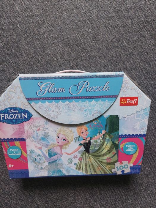 Brokatowe puzzle z Krainy Lodu.