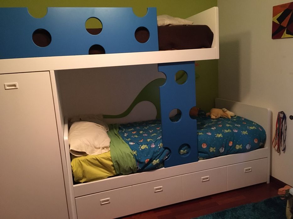 Beliche madeira maciça (Cama de cima)