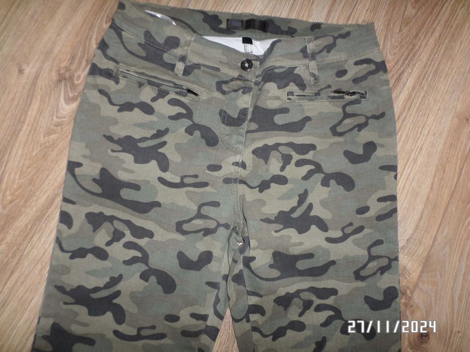 damskie spodnie moro-elastyczne-38/40-M/L