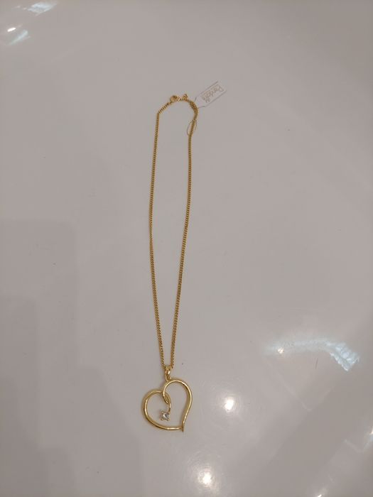 Naszyjnik serduszko z kryształkiem Svarowskiego