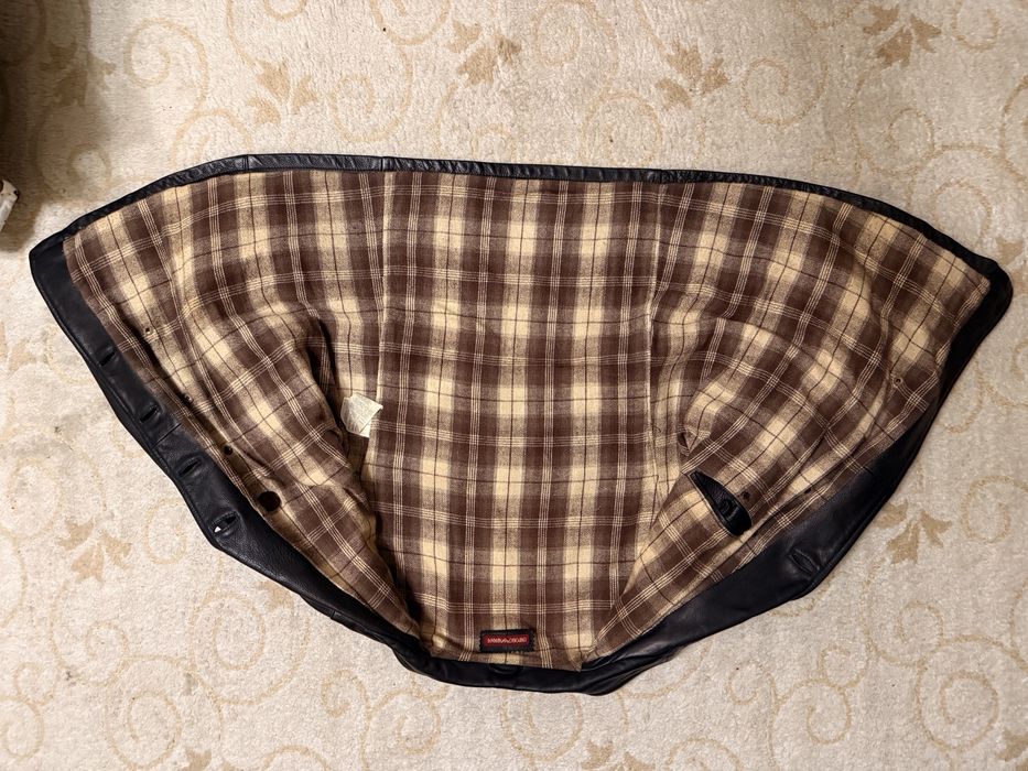 Вінтажна шкіряна куртка Emporio Armani 90s (Made in Italy) — 100% Теляча шкіра / Рідкість!