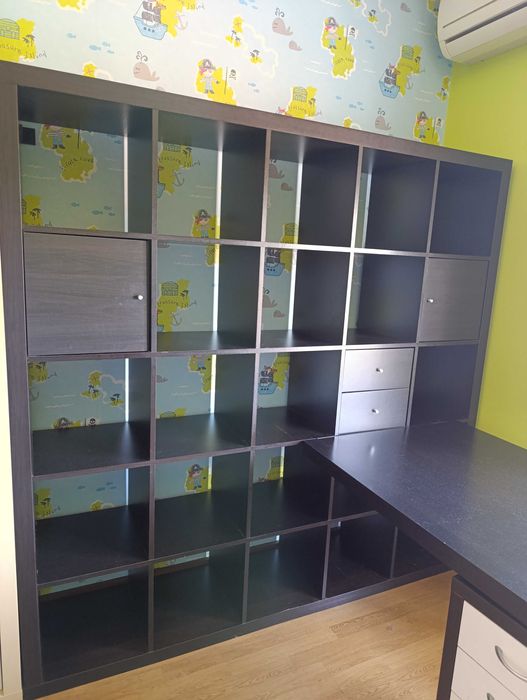 Estante IKEA KALLAX 5X5 + Secretaria+ Gavetas