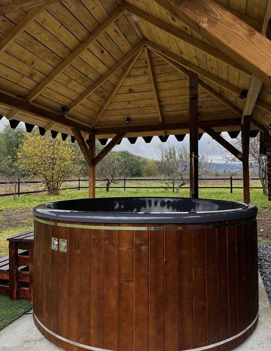 Карпатський чан на дровах. Вуличне джакузі від виробника.