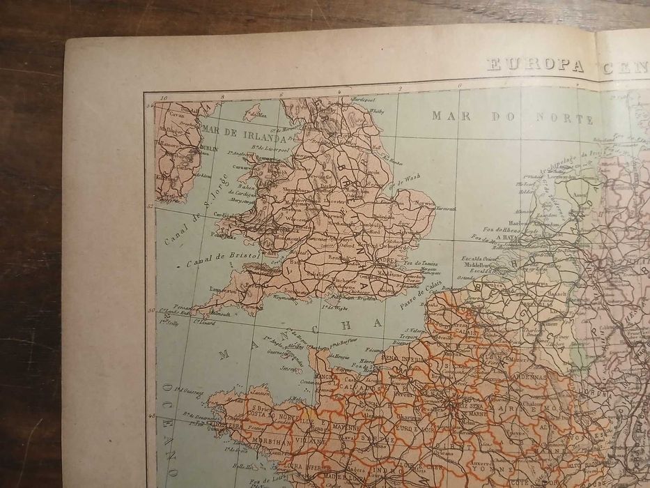 Mapa Europa Central (Final do Séc XIX, Início do Séc XX)
