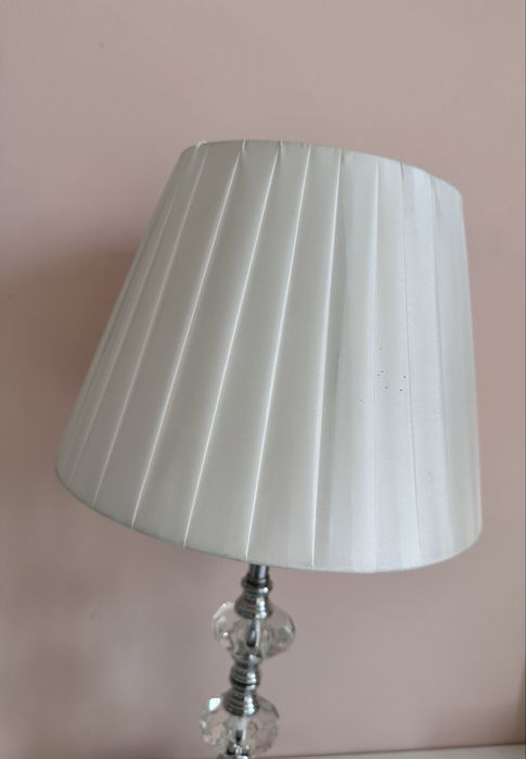 Lampka nocna glamour z krysztalami srebrna