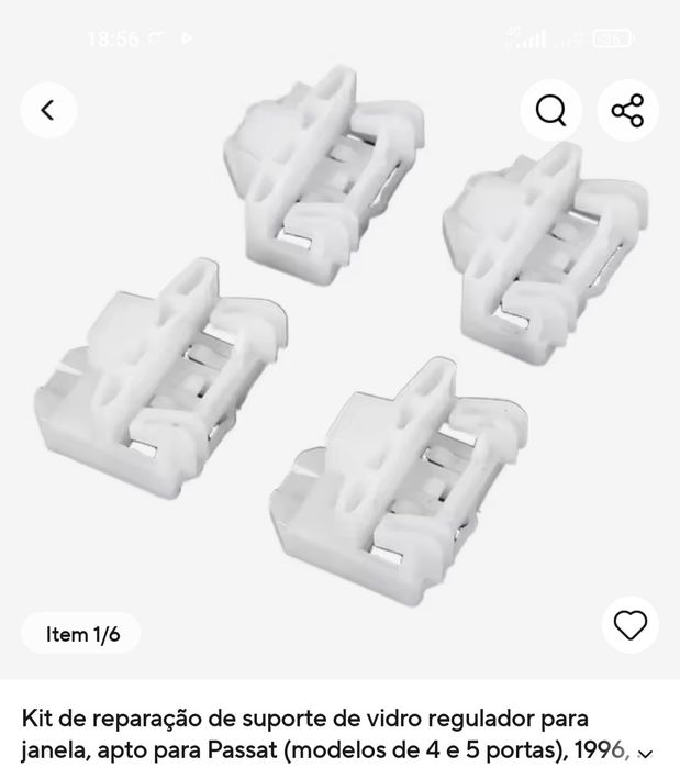 Kit reparação vidro Passat