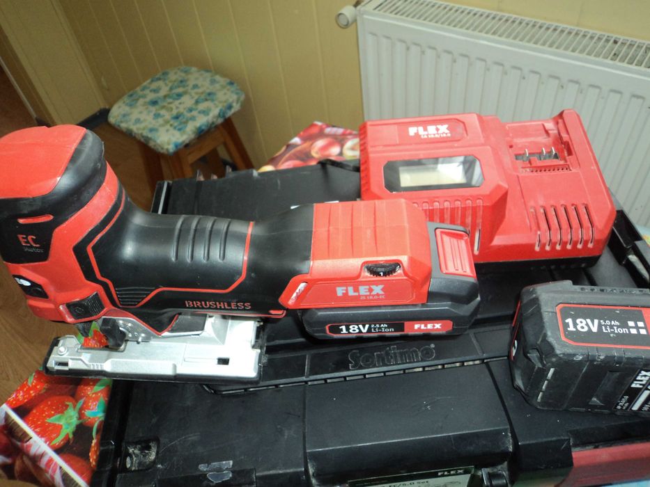 FLEX JS 18.0-EC wyrzynarka akumulatorowa.18v 2xbaterie ladowarka kpl.
