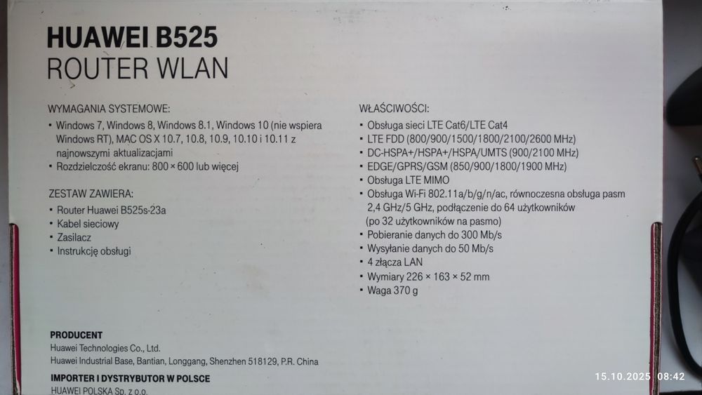 Huawei B525s-23a Router WLAN LTE 5G