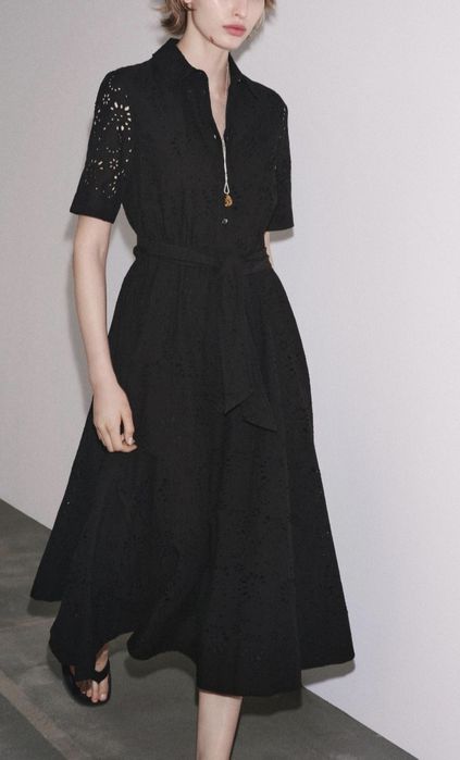 Sukienka midi Zara czarna