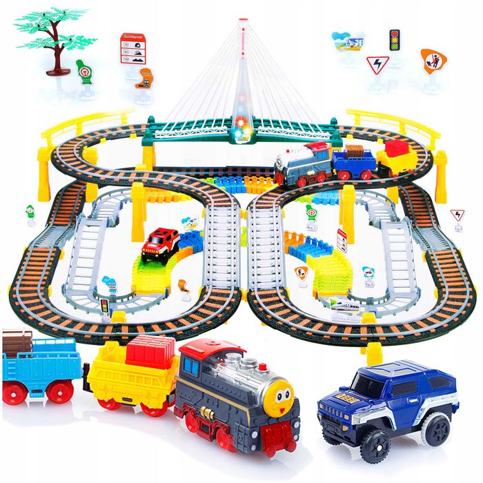 KINDERPLAY KOLEJKA elektryczna tor wyścigowy lokomotywa