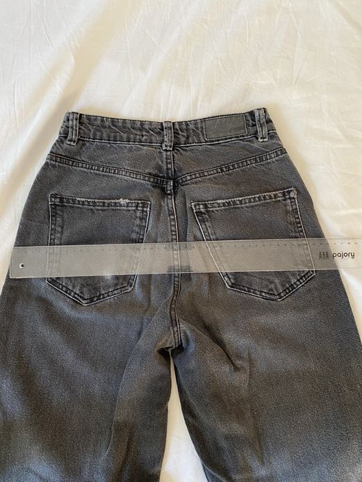 Calcas de ganga pretas retas