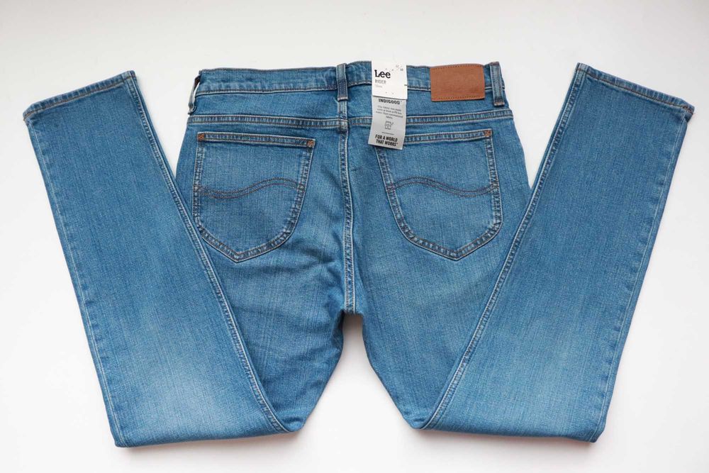 LEE RIDER W32 L30 męskie spodnie jeansy slim nowe okazja