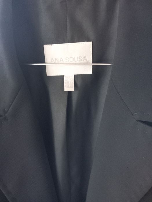 Cssaco de algodão  preto da marca Ana Sousa