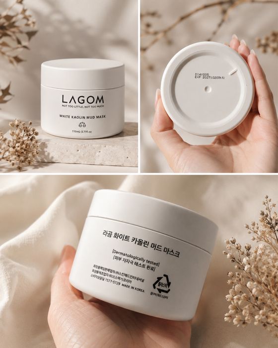 Отшелушивающая глиняная маска Lagom White Kaolin Mud Mask