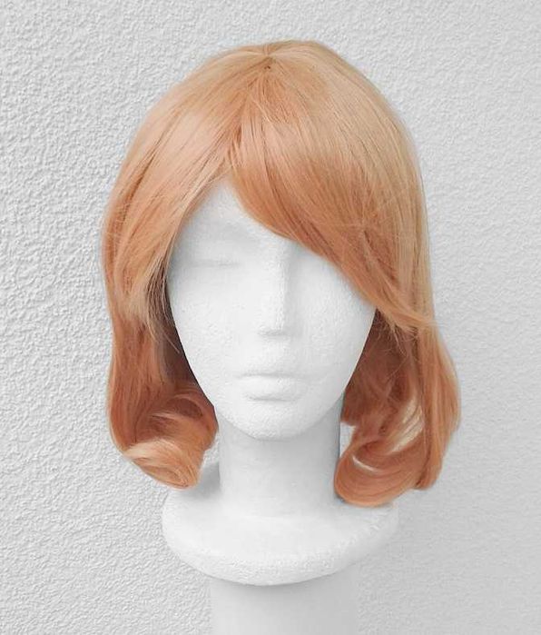 Mirai Kuriyama Kyoukai no Kanata krótka brzoskwiniowa peruka cosplay