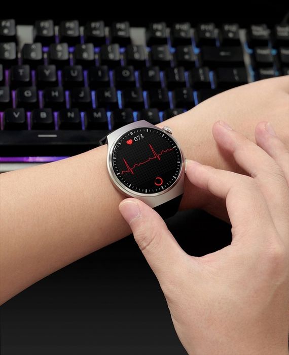 Smartwatch Zegarek Męski Ekg Pomiar Cukru Hrv Rozmowy 3 Paski Szkło Me