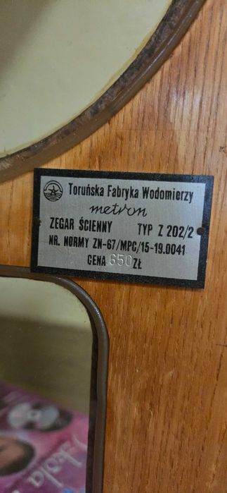 Zegar Metron z lat 60-tych
