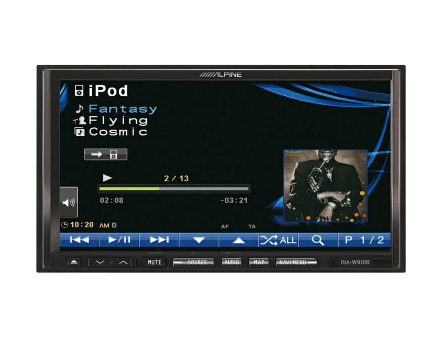 Radio Nawigacja 2DIN Alpine INA-W910R Bluetooth iPod USB DVD 4x50W 7”.  Y4