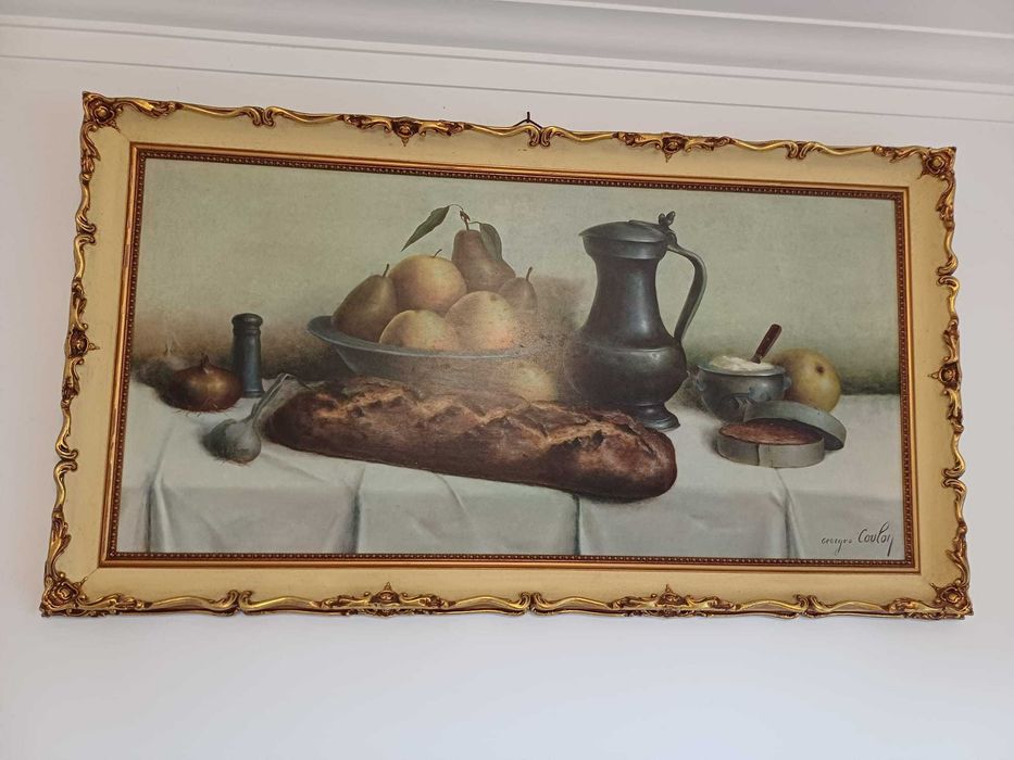 Quadro Antigo, de parede e com Moldura em Dourado