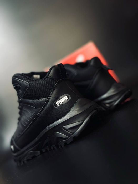 Не промокают GORE TEX ‼️Мужские зимние ботинки пума черные кожаные