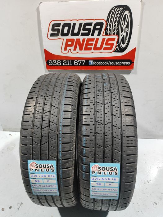 2 pneus semi novos 215-65R16 Continental - Oferta da Entrega