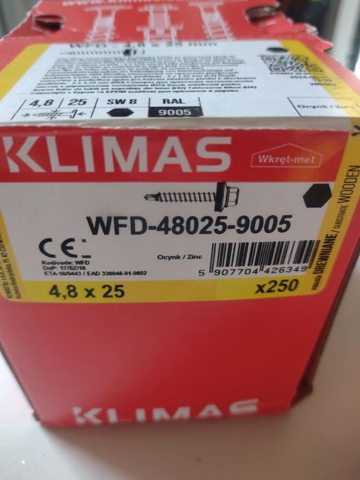 Wkręty farmerskie Nowe 4.8*25 kolor czarny