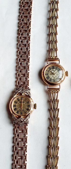 Продам женские золотые часы с браслетом и без