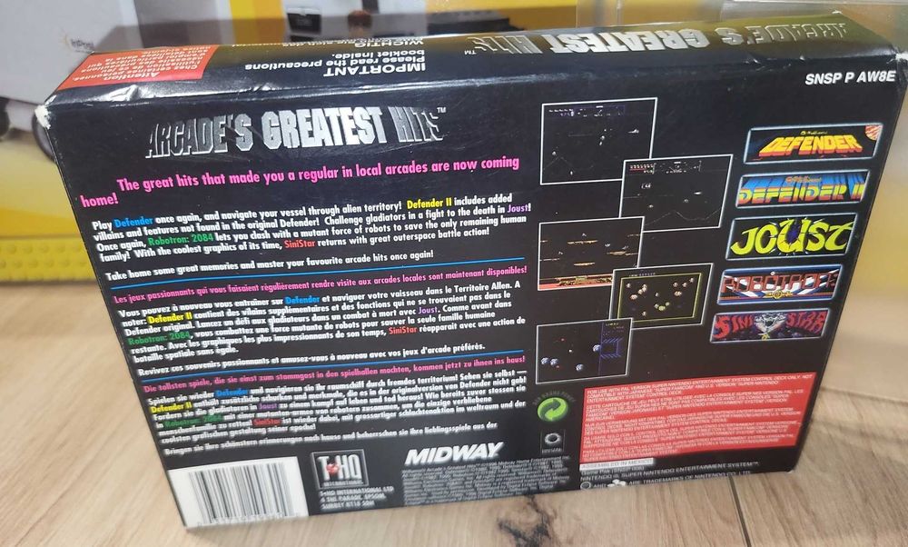 Gra Williams Arcades Greatest Hits - NINTENDO SNES - BDB- stan Komplet