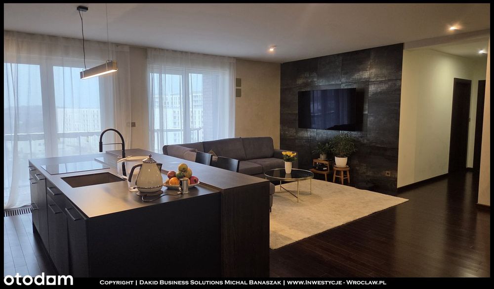 Wrocław-Krzyki-Apartament z tarasem, Salon 41m2, 2 miejsca parking.