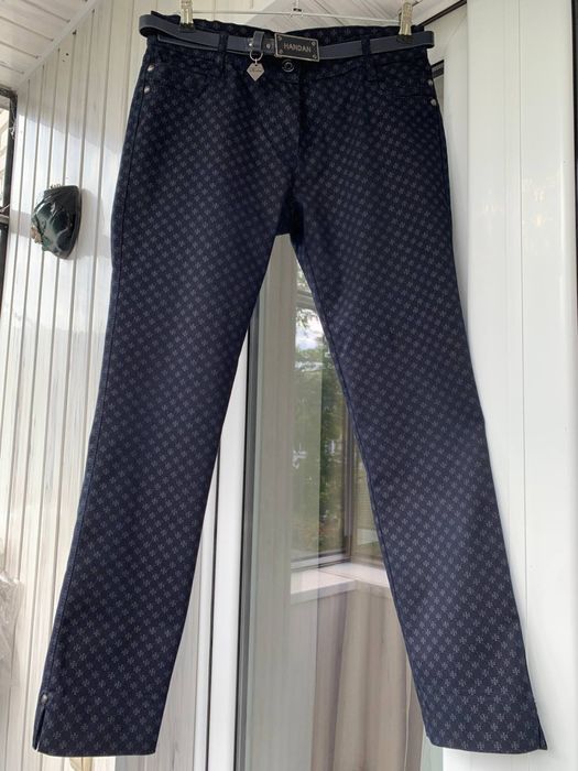 Штани Ilkhan брюки жіночі з малюнком темно-сині L