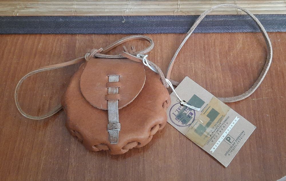 Torebeczka mini że skóry Cepelia PRl