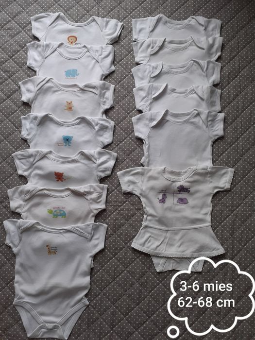 Letnia paka ubranek dziewczynka 62/68 cm 40 sztuk 3-6 miesięcy