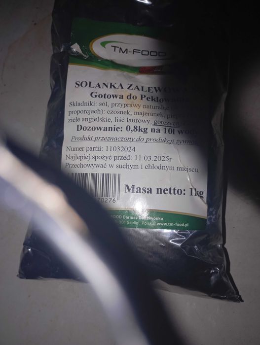Sól peklowa solanka zalewowa 8%,1kg