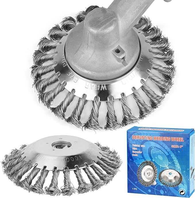 Szczotka druciana do usuwania chwastów nowa