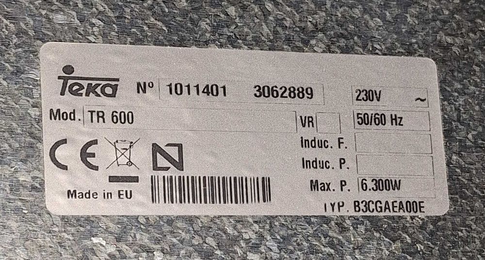 placa vitrocerâmica Teka modelo TR 600