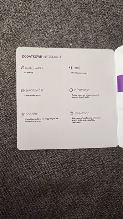 Voucher kolacja standard  w ciemności dla dwojga Warszawa