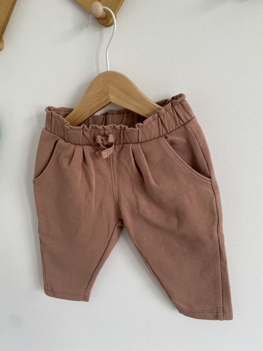 Spodnie vrs brudny róż 68 kokardka jak newbie