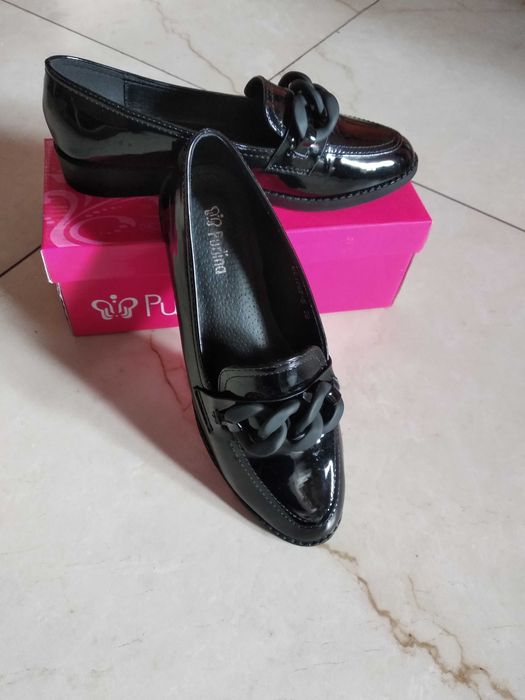 Buty lakierkowane damskie