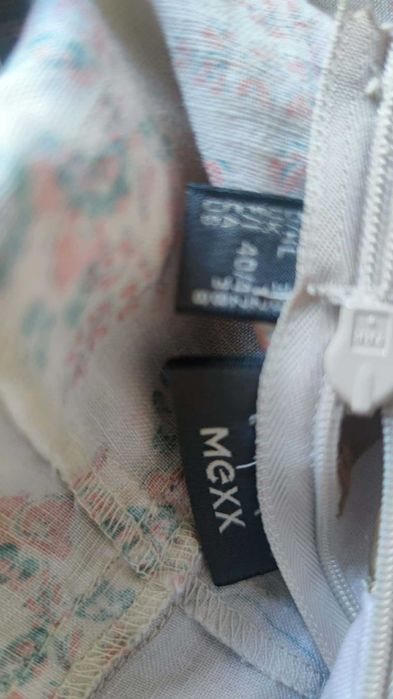 MEXX lniana bluzka top kwaty 100% Len r. S/M